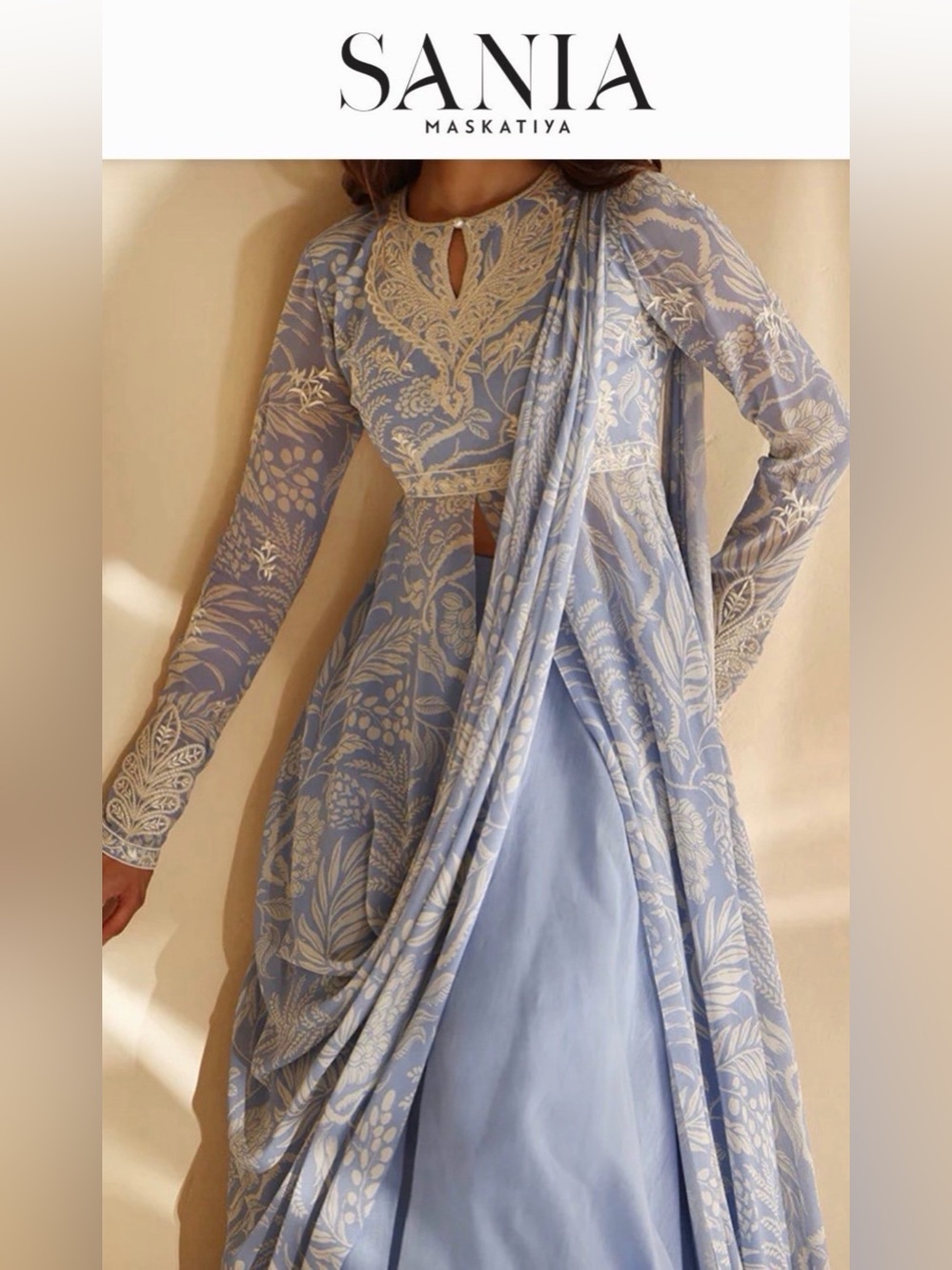 Sania Maskatiya Georgette Maxi Gown Size M